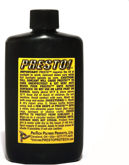 Presto! Pro Wipe on Clearcoat - Car Scratch, Scuff & Sun Fade Paint Restorer .. Now with Ceramic