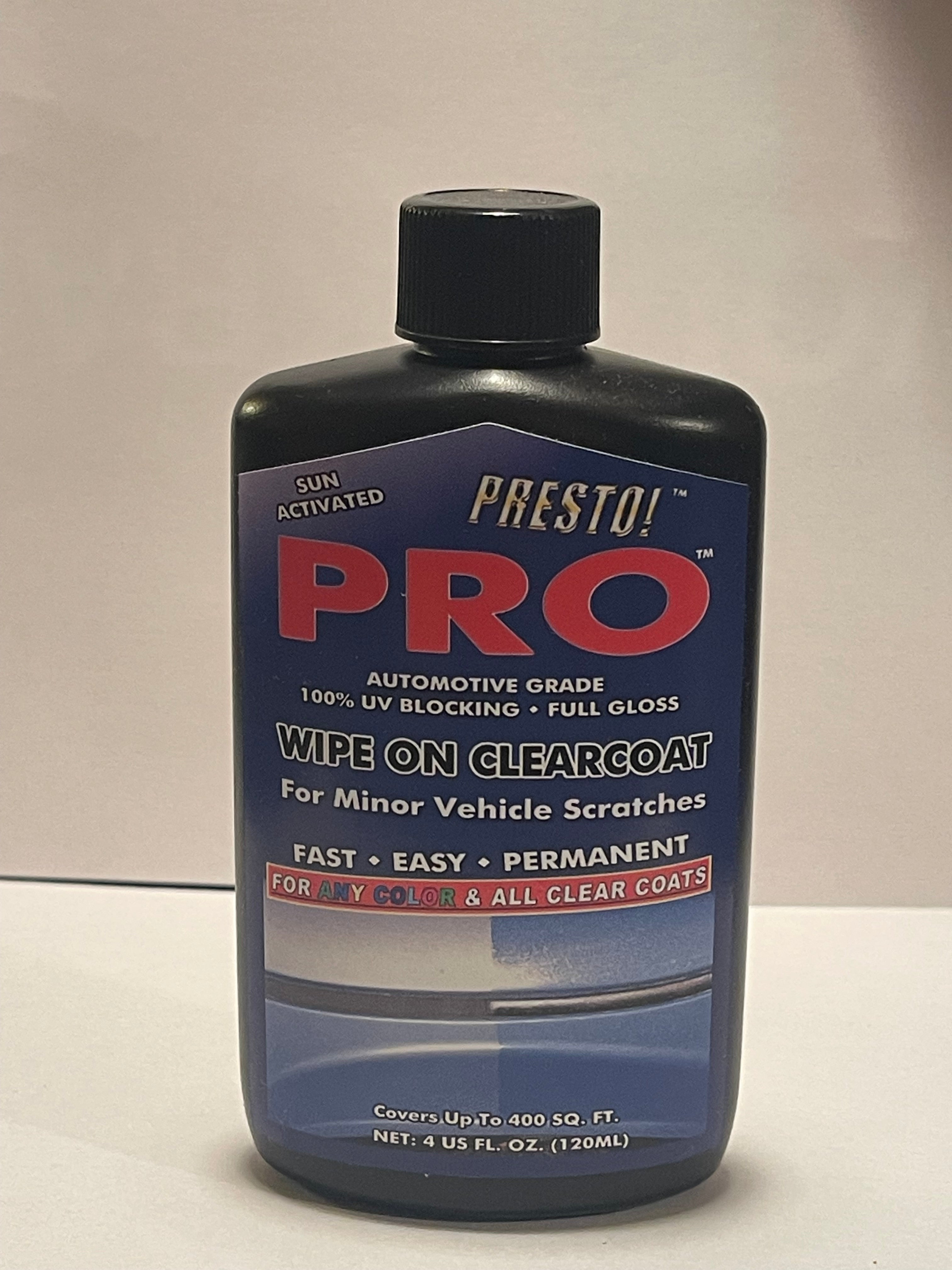 Presto! Pro Wipe on Clearcoat - Car Scratch, Scuff & Sun Fade Paint Re –  ProTech Polymer Products, Ltd